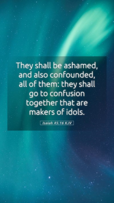 Picture 05 - Isaiah 45:16 KJV Mobile Phone Wallpaper - They shall be ashamed, and also confounded, all - Mobile Bible Verse Wallpaper