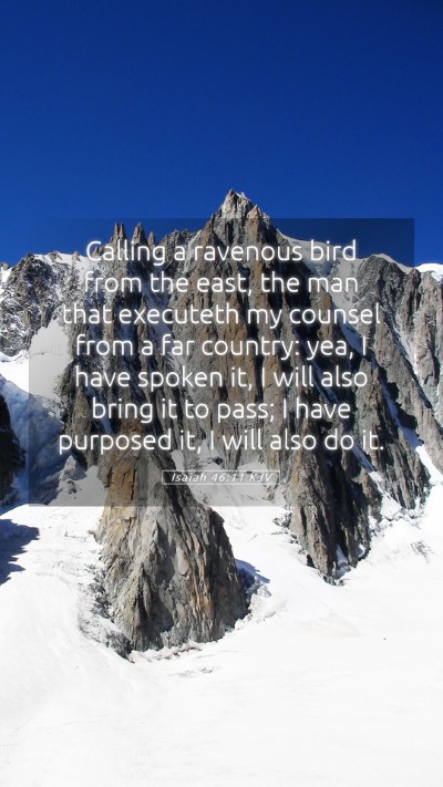 Picture 05 - Isaiah 46:11 KJV Mobile Phone Wallpaper - Calling a ravenous bird from the east, the man - Mobile Bible Verse Wallpaper