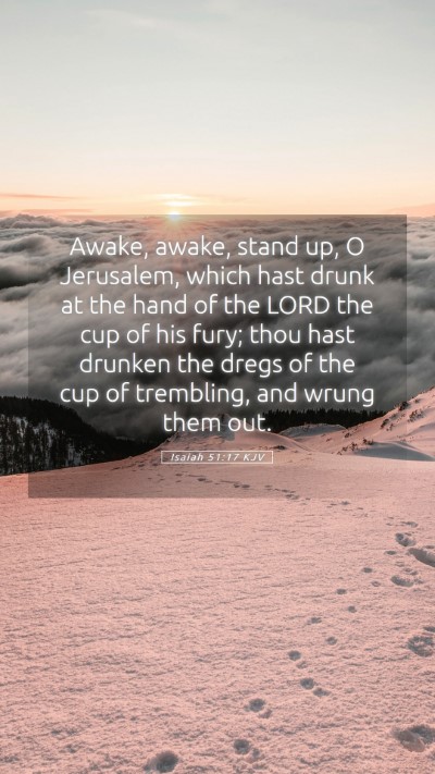 Picture 05 - Isaiah 51:17 KJV Mobile Phone Wallpaper - Awake, awake, stand up, O Jerusalem, which hast - Mobile Bible Verse Wallpaper
