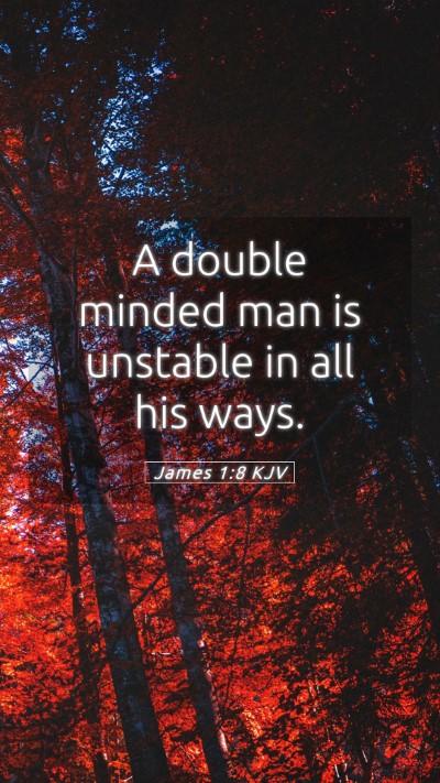 Picture 05 - James 1:8 KJV Mobile Phone Wallpaper - A double minded man is unstable in all his - Mobile Bible Verse Wallpaper