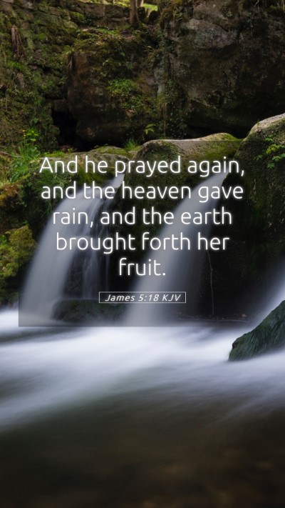 Picture 05 - James 5:18 KJV Mobile Phone Wallpaper - And he prayed again, and the heaven gave rain, - Mobile Bible Verse Wallpaper