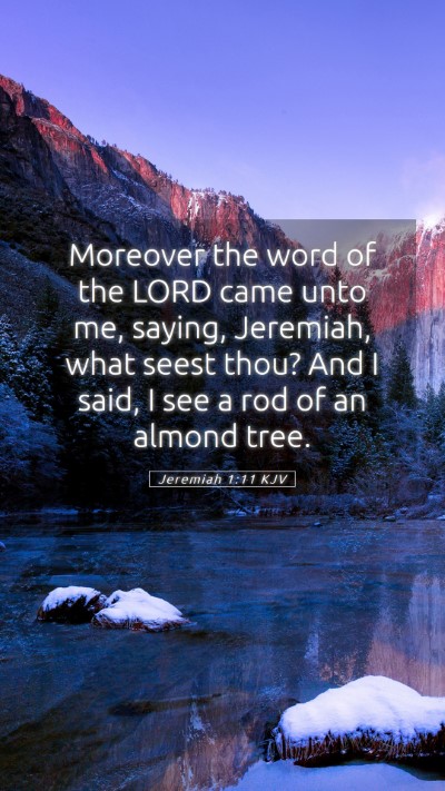 Picture 05 - Jeremiah 1:11 KJV Mobile Phone Wallpaper - Moreover the word of the LORD came unto me, - Mobile Bible Verse Wallpaper