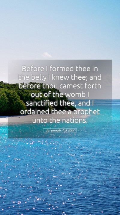 Picture 05 - Jeremiah 1:5 KJV Mobile Phone Wallpaper - Before I formed thee in the belly I knew thee; - Mobile Bible Verse Wallpaper