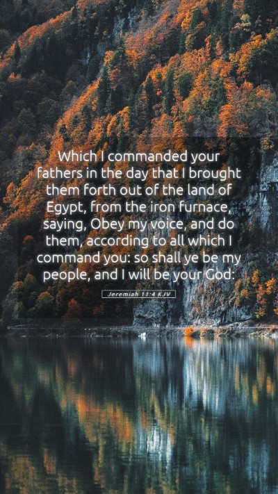 Picture 05 - Jeremiah 11:4 KJV Mobile Phone Wallpaper - Which I commanded your fathers in the day that I - Mobile Bible Verse Wallpaper