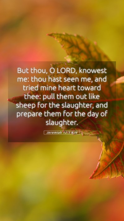 Picture 05 - Jeremiah 12:3 KJV Mobile Phone Wallpaper - But thou, O LORD, knowest me: thou hast seen me, - Mobile Bible Verse Wallpaper