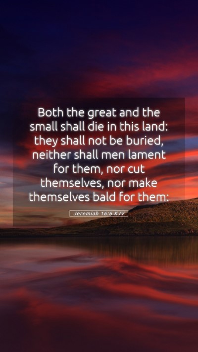 Picture 05 - Jeremiah 16:6 KJV Mobile Phone Wallpaper - Both the great and the small shall die in this - Mobile Bible Verse Wallpaper