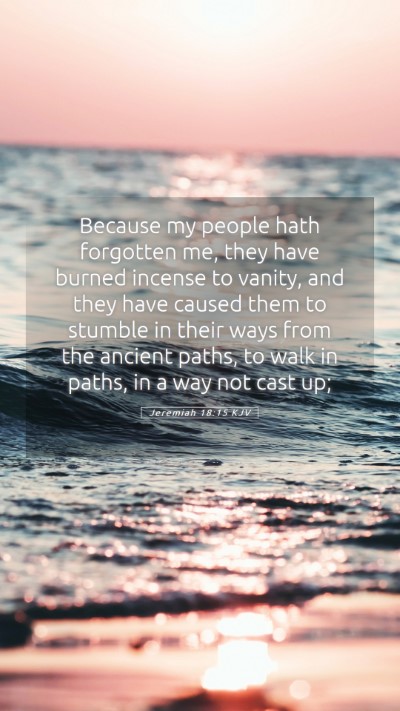 Picture 05 - Jeremiah 18:15 KJV Mobile Phone Wallpaper - Because my people hath forgotten me, they have - Mobile Bible Verse Wallpaper
