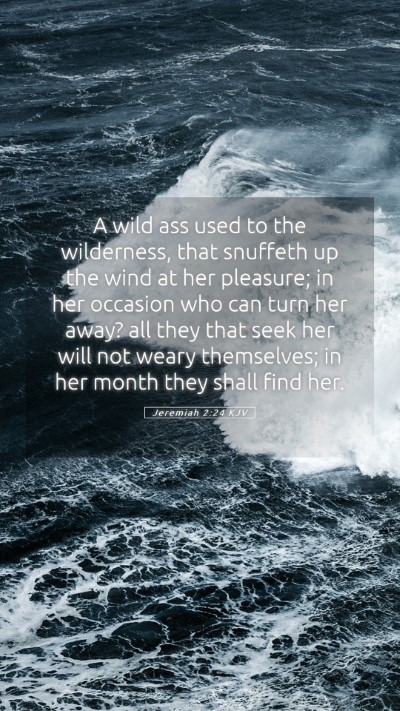 Picture 05 - Jeremiah 2:24 KJV Mobile Phone Wallpaper - A wild ass used to the wilderness, that snuffeth - Mobile Bible Verse Wallpaper