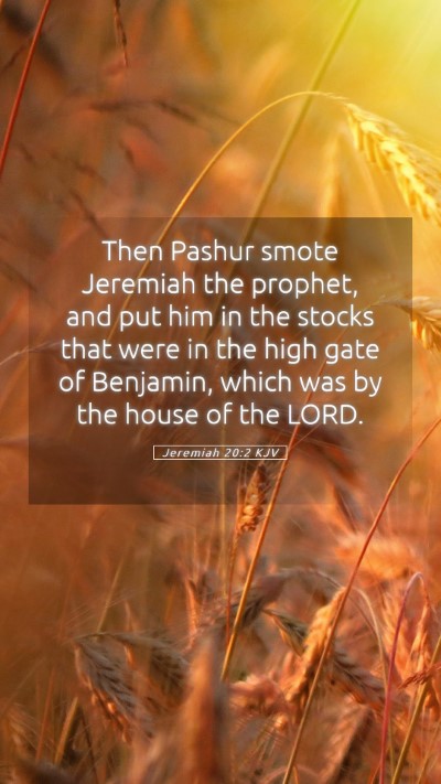 Picture 05 - Jeremiah 20:2 KJV Mobile Phone Wallpaper - Then Pashur smote Jeremiah the prophet, and put - Mobile Bible Verse Wallpaper
