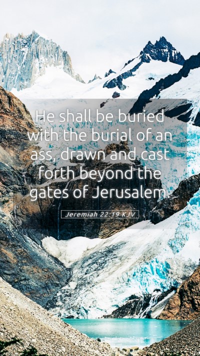 Picture 05 - Jeremiah 22:19 KJV Mobile Phone Wallpaper - He shall be buried with the burial of an ass, - Mobile Bible Verse Wallpaper