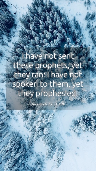 Picture 05 - Jeremiah 23:21 KJV Mobile Phone Wallpaper - I have not sent these prophets, yet they ran: I - Mobile Bible Verse Wallpaper
