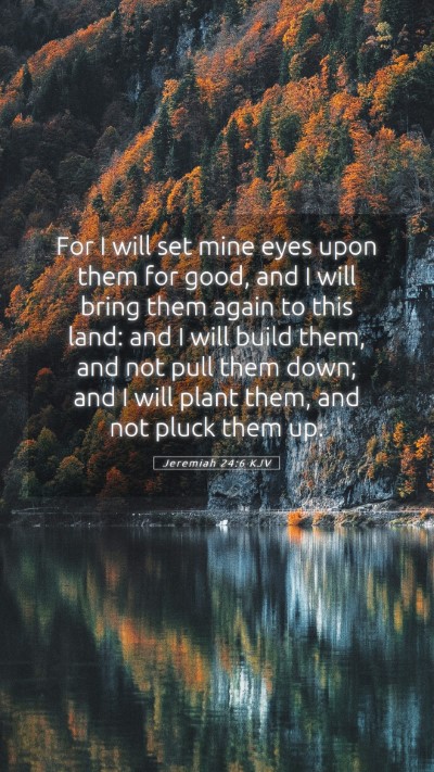 Picture 05 - Jeremiah 24:6 KJV Mobile Phone Wallpaper - For I will set mine eyes upon them for good, and - Mobile Bible Verse Wallpaper