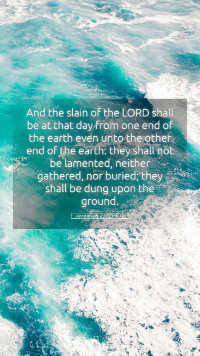 Picture 05 - Jeremiah 25:33 KJV Mobile Phone Wallpaper - And the slain of the LORD shall be at that day - Mobile Bible Verse Wallpaper