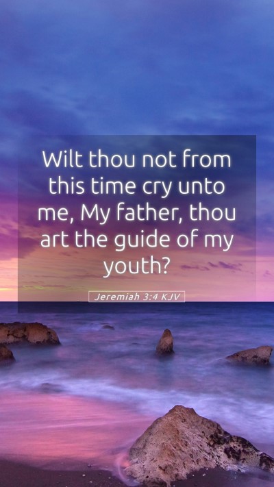 Picture 05 - Jeremiah 3:4 KJV Mobile Phone Wallpaper - Wilt thou not from this time cry unto me, My - Mobile Bible Verse Wallpaper