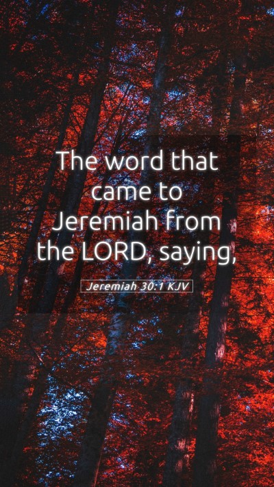 Picture 05 - Jeremiah 30:1 KJV Mobile Phone Wallpaper - The word that came to Jeremiah from the LORD, - Mobile Bible Verse Wallpaper