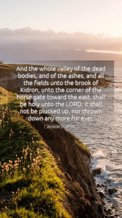 Picture 05 - Jeremiah 31:40 KJV Mobile Phone Wallpaper - And the whole valley of the dead bodies, and of - Mobile Bible Verse Wallpaper