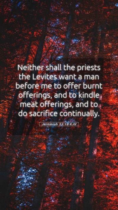 Picture 05 - Jeremiah 33:18 KJV Mobile Phone Wallpaper - Neither shall the priests the Levites want a man - Mobile Bible Verse Wallpaper