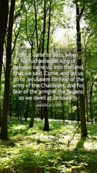 Picture 05 - Jeremiah 35:11 KJV Mobile Phone Wallpaper - But it came to pass, when Nebuchadrezzar king of - Mobile Bible Verse Wallpaper