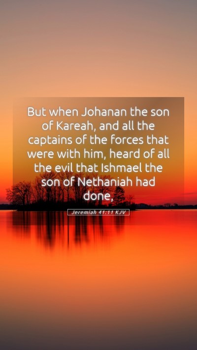 Picture 05 - Jeremiah 41:11 KJV Mobile Phone Wallpaper - But when Johanan the son of Kareah, and all the - Mobile Bible Verse Wallpaper
