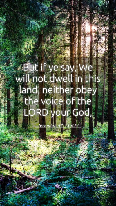 Picture 05 - Jeremiah 42:13 KJV Mobile Phone Wallpaper - But if ye say, We will not dwell in this land, - Mobile Bible Verse Wallpaper