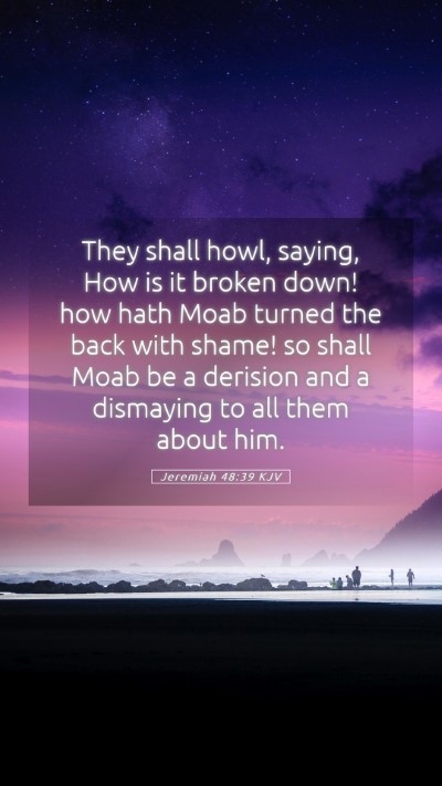 Picture 05 - Jeremiah 48:39 KJV Mobile Phone Wallpaper - They shall howl, saying, How is it broken down! - Mobile Bible Verse Wallpaper