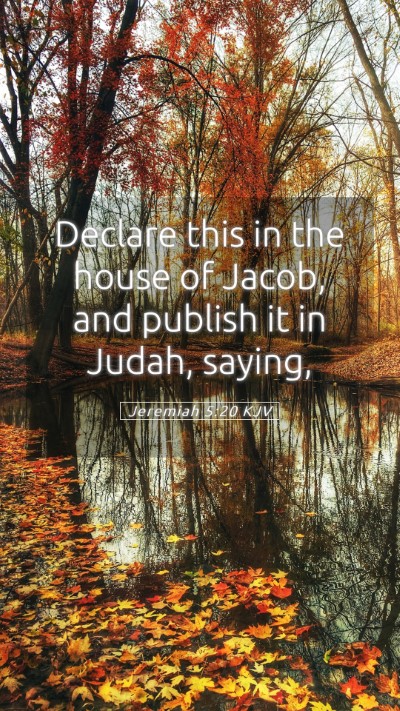 Picture 05 - Jeremiah 5:20 KJV Mobile Phone Wallpaper - Declare this in the house of Jacob, and publish - Mobile Bible Verse Wallpaper