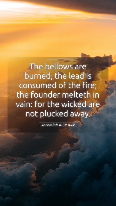 Picture 05 - Jeremiah 6:29 KJV Mobile Phone Wallpaper - The bellows are burned, the lead is consumed of - Mobile Bible Verse Wallpaper