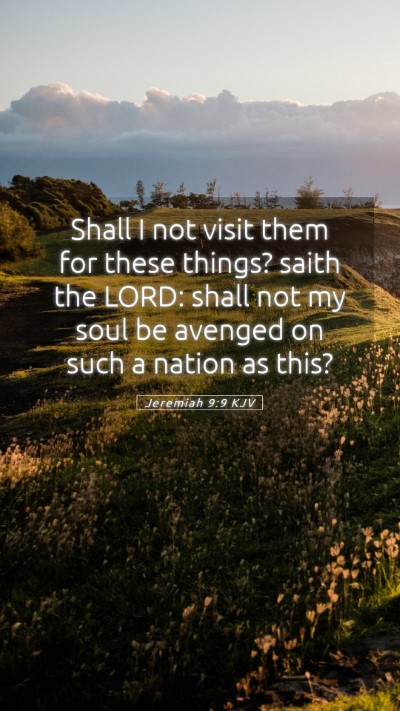 Picture 05 - Jeremiah 9:9 KJV Mobile Phone Wallpaper - Shall I not visit them for these things? saith - Mobile Bible Verse Wallpaper
