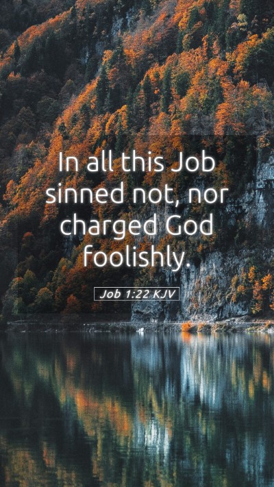 Picture 05 - Job 1:22 KJV Mobile Phone Wallpaper - In all this Job sinned not, nor charged God - Mobile Bible Verse Wallpaper