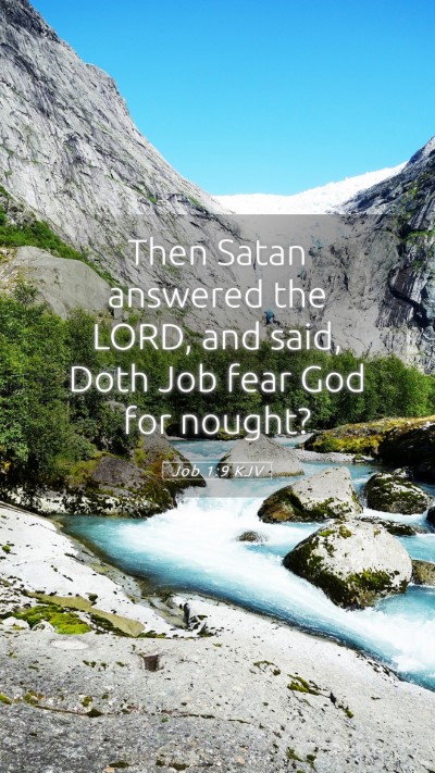 Picture 05 - Job 1:9 KJV Mobile Phone Wallpaper - Then Satan answered the LORD, and said, Doth Job - Mobile Bible Verse Wallpaper