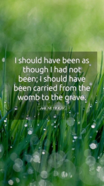 Picture 05 - Job 10:19 KJV Mobile Phone Wallpaper - I should have been as though I had not been; I - Mobile Bible Verse Wallpaper