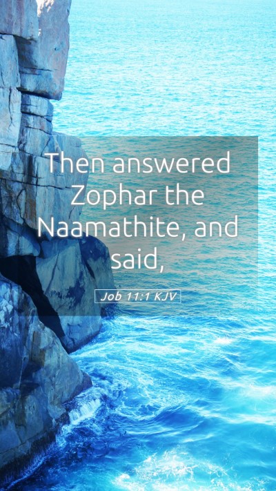 Picture 05 - Job 11:1 KJV Mobile Phone Wallpaper - Then answered Zophar the Naamathite, and - Mobile Bible Verse Wallpaper