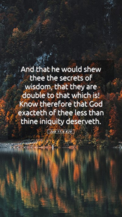 Picture 05 - Job 11:6 KJV Mobile Phone Wallpaper - And that he would shew thee the secrets of - Mobile Bible Verse Wallpaper