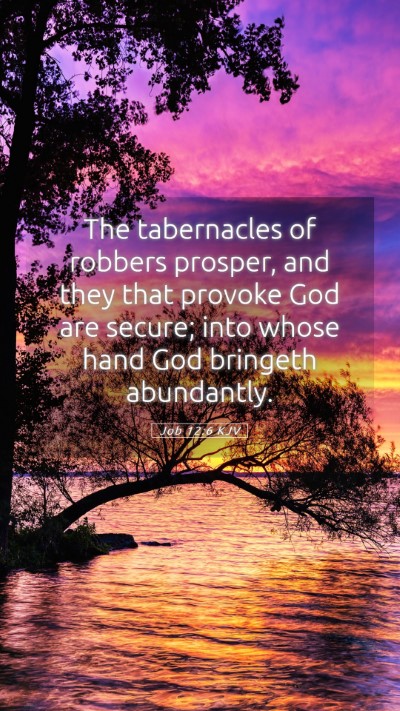 Picture 05 - Job 12:6 KJV Mobile Phone Wallpaper - The tabernacles of robbers prosper, and they that - Mobile Bible Verse Wallpaper