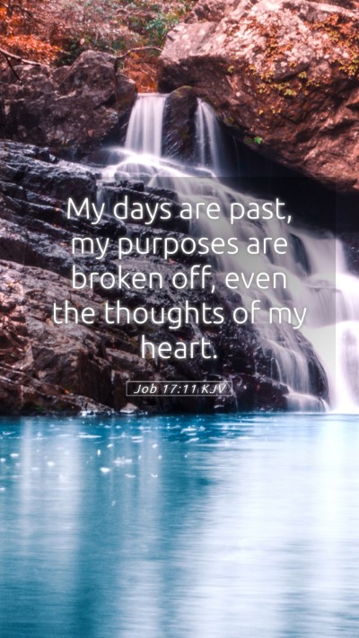 Picture 05 - Job 17:11 KJV Mobile Phone Wallpaper - My days are past, my purposes are broken off, - Mobile Bible Verse Wallpaper