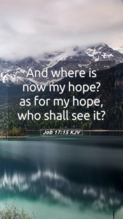 Picture 05 - Job 17:15 KJV Mobile Phone Wallpaper - And where is now my hope? as for my hope, who - Mobile Bible Verse Wallpaper