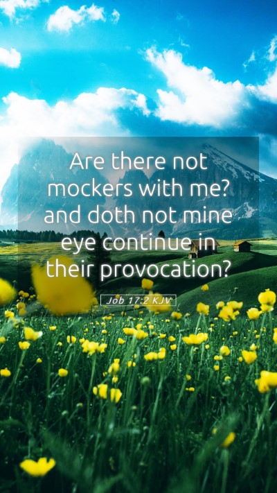 Picture 05 - Job 17:2 KJV Mobile Phone Wallpaper - Are there not mockers with me? and doth not mine - Mobile Bible Verse Wallpaper