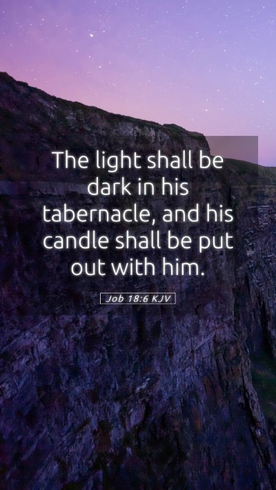 Picture 05 - Job 18:6 KJV Mobile Phone Wallpaper - The light shall be dark in his tabernacle, and - Mobile Bible Verse Wallpaper