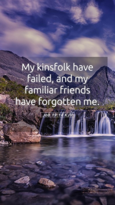 Picture 05 - Job 19:14 KJV Mobile Phone Wallpaper - My kinsfolk have failed, and my familiar friends - Mobile Bible Verse Wallpaper