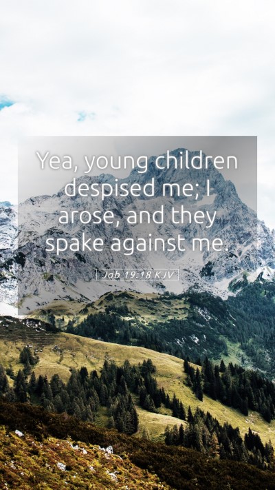 Picture 05 - Job 19:18 KJV Mobile Phone Wallpaper - Yea, young children despised me; I arose, and - Mobile Bible Verse Wallpaper