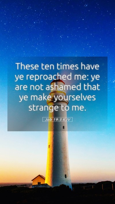 Picture 05 - Job 19:3 KJV Mobile Phone Wallpaper - These ten times have ye reproached me: ye are not - Mobile Bible Verse Wallpaper