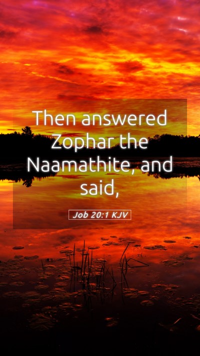 Picture 05 - Job 20:1 KJV Mobile Phone Wallpaper - Then answered Zophar the Naamathite, and - Mobile Bible Verse Wallpaper