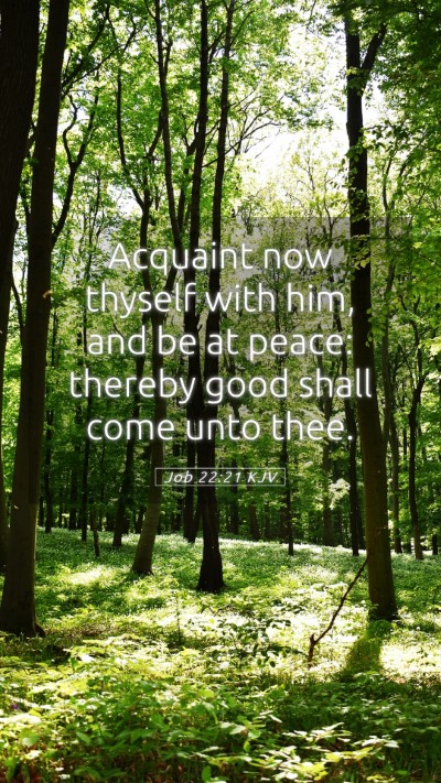 Picture 05 - Job 22:21 KJV Mobile Phone Wallpaper - Acquaint now thyself with him, and be at peace: - Mobile Bible Verse Wallpaper