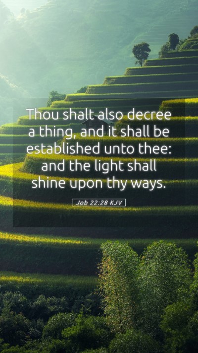 Picture 05 - Job 22:28 KJV Mobile Phone Wallpaper - Thou shalt also decree a thing, and it shall be - Mobile Bible Verse Wallpaper