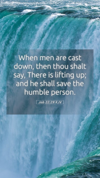 Picture 05 - Job 22:29 KJV Mobile Phone Wallpaper - When men are cast down, then thou shalt say, - Mobile Bible Verse Wallpaper