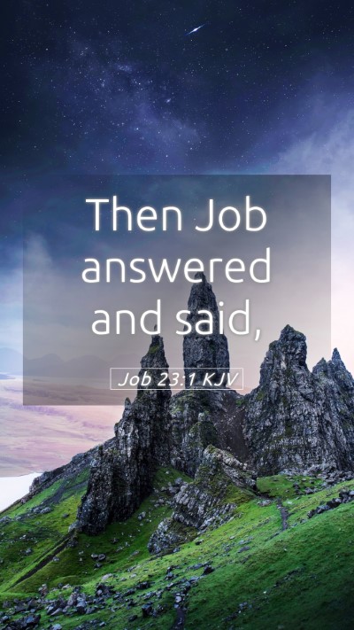 Picture 05 - Job 23:1 KJV Mobile Phone Wallpaper - Then Job answered and - Mobile Bible Verse Wallpaper