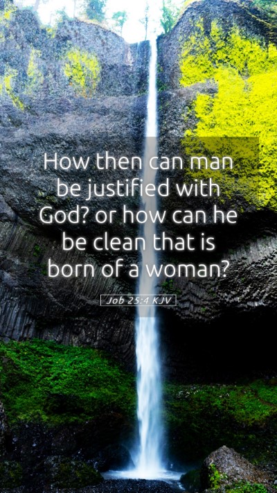 Picture 05 - Job 25:4 KJV Mobile Phone Wallpaper - How then can man be justified with God? or how - Mobile Bible Verse Wallpaper