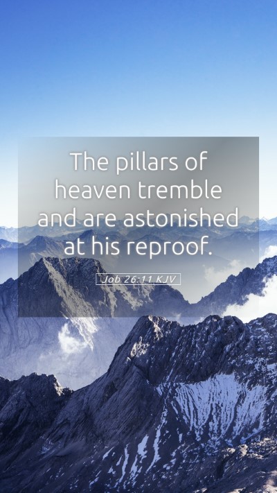 Picture 05 - Job 26:11 KJV Mobile Phone Wallpaper - The pillars of heaven tremble and are astonished - Mobile Bible Verse Wallpaper