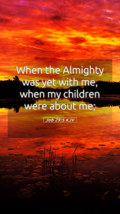Picture 05 - Job 29:5 KJV Mobile Phone Wallpaper - When the Almighty was yet with me, when my - Mobile Bible Verse Wallpaper
