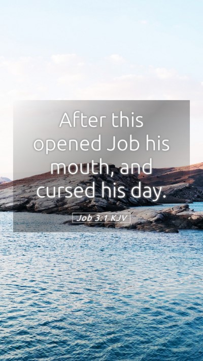 Picture 05 - Job 3:1 KJV Mobile Phone Wallpaper - After this opened Job his mouth, and cursed his - Mobile Bible Verse Wallpaper